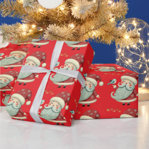 Süße Weihnachtsglocken-Linienkunst Geschenkpapier