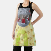 Süße Weihnachtsglocken-Linienkunst Schürze (InSitu)