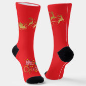 Süße Weihnachtsglocken-Linienkunst Socken (Gewinkelt)