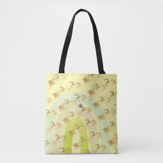 Süße Weihnachtsglocken-Linienkunst Tasche (Vorderseite)