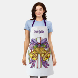 Süße Weihnachtsglocken mit Band und Schleife Schürze