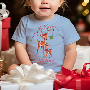 Süße Weihnachtshirsche Baby T-shirt