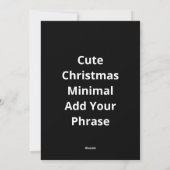 Süße Weihnachtshirsche Minimal Design Feiertagskarte (Rückseite)