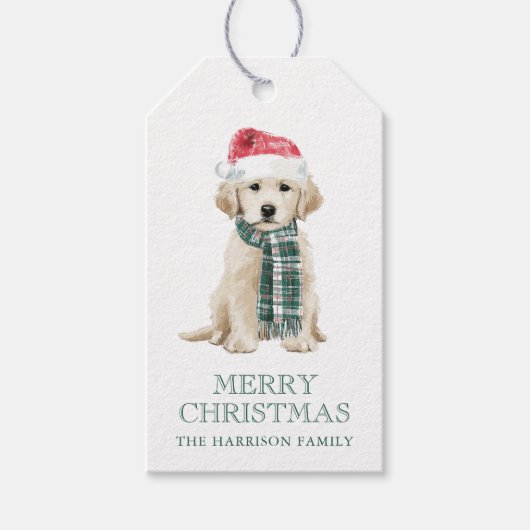 Süße Weihnachtshunde Geschenkanhänger (Vorderseite)