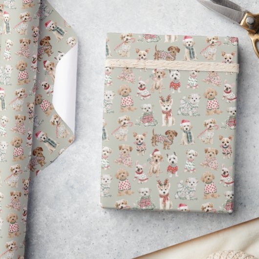 Süße Weihnachtshunde Geschenkpapier