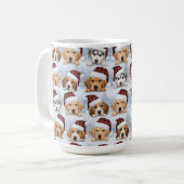 Süße Weihnachtshunde Kaffeetasse (Vorderseite Links)