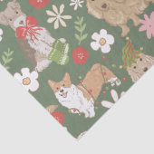 Süße Weihnachtshunde-Muster Seidenpapier (Detail)