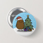 Süße Weihnachtskartoffel Button (Vorne & Hinten)