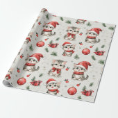 Süße Weihnachtskätzchen Geschenkpapier (Ungerollt)