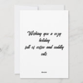 Süße Weihnachtskatze als Weihnachtskarte Feiertagskarte (Rückseite)