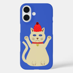 Süße Weihnachtskatze iPhone 16 Hülle