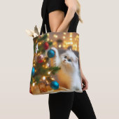Süße Weihnachtskatze-Tragetasche Tasche (Von Nahem)