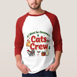 Süße Weihnachtskatzen Feiertags-Crew T-Shirt