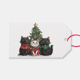 Süße Weihnachtskatzen Geschenkanhänger