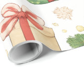 Süße Weihnachtskatzen Geschenkpapier (Rolleneckpunkt)