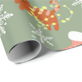 Süße Weihnachtskatzen Muster Geschenkpapier (Rolleneckpunkt)