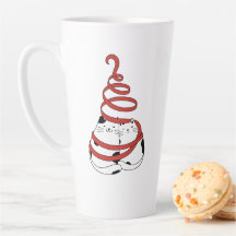 Süße Weihnachtskatzen-Paare in Liebe minimalistisc