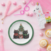 Süße Weihnachtskatzen Pappteller (Party)