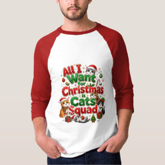 Süße Weihnachtskatzen-Trupp-Feiertagsdesign T-Shirt
