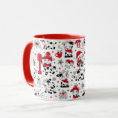 Süße Weihnachtskuh Bulle Tasse (Vorderseite Links)