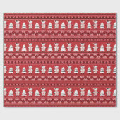 Süße Weihnachtskuh Geschenkpapier (Flach)