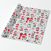 Süße Weihnachtskuh Stier Geschenkpapier (Ungerollt)