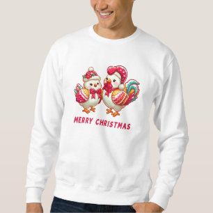 Süße Weihnachtsküken, Weihnachtsfarm-Hühner Sweatshirt
