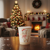 Süße Weihnachtslama Pappbecher