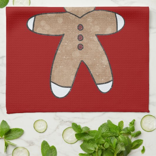 Süße Weihnachtslebkuchen-Plätzchen Geschirrtuch (Gefaltet)