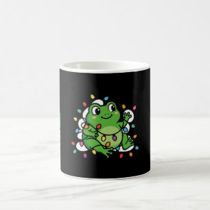 Süße Weihnachtslichter Frosch Tasse