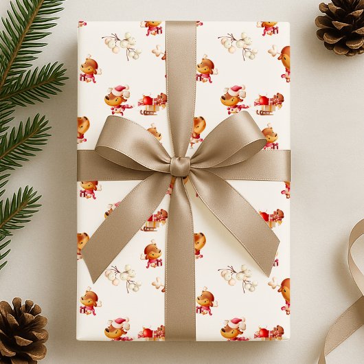 Süße Weihnachtsmann-Feiertage Geschenkpapier