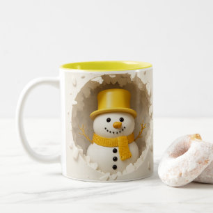 Süße Weihnachtsmann-Kunst für die Feiertage, festl Zweifarbige Tasse