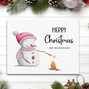 Süße Weihnachtsmann-Marshmallows Postkarte
