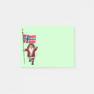Süße Weihnachtsmann mit Abtritt Norwegens Post-it Klebezettel
