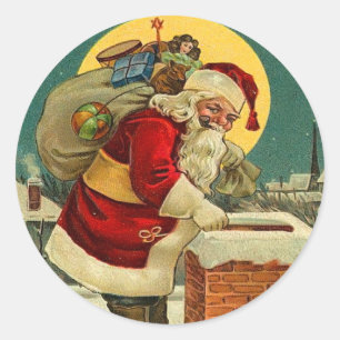 Süße Weihnachtsmann-Weihnachtsaufkleber Runder Aufkleber