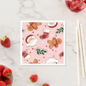 Süße Weihnachtsmann & Weihnachtsmuster-Papier Serv Serviette (Beispiel)