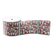 Süße Weihnachtsmänner Ripsband (Spule)