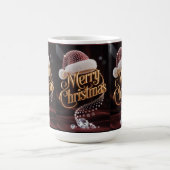 Süße Weihnachtsmannmütze & Typografie Kaffeetasse (Mittel)