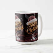 Süße Weihnachtsmannmütze & Typografie Kaffeetasse (VorderseiteRechts)