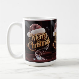 Süße Weihnachtsmannmütze & Typografie Kaffeetasse