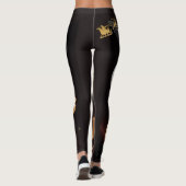 Süße Weihnachtsmannmütze & Typografie Leggings (Rückseite)