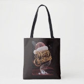 Süße Weihnachtsmannmütze & Typografie Tasche (Vorderseite)