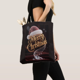 Süße Weihnachtsmannmütze & Typografie Tasche