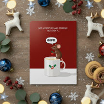 Süße Weihnachtsmaus Hoppla Tasse Lustige Weihnacht