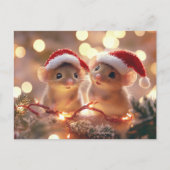Süße Weihnachtsmäuse Postkarte (Vorderseite)