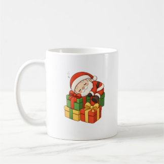 Süße Weihnachtsmug mit schlafendem Santa Kaffeetasse