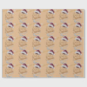 Süße Weihnachtsmütze Geschenkpapier (Flach)