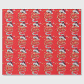 Süße Weihnachtsmütze Geschenkpapier (Flach)