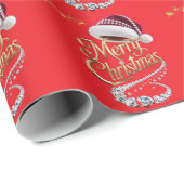 Süße Weihnachtsmütze Geschenkpapier (Rolleneckpunkt)