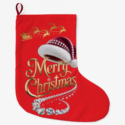 Süße Weihnachtsmütze Großer Weihnachtsstrumpf (Vorderseite)